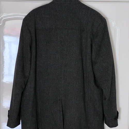Moss coat with lining like new, size L, dark gray
