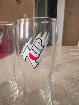 Ποτήρια 7up καινούργια, σετ 2 τεμαχίων