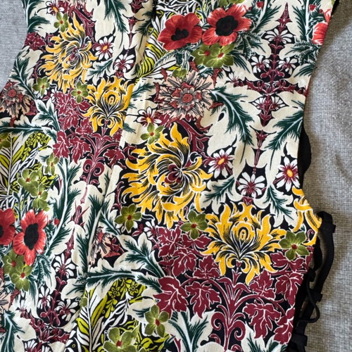 Floral dress new, knee-length with zipper, Topshop, multicolor size S