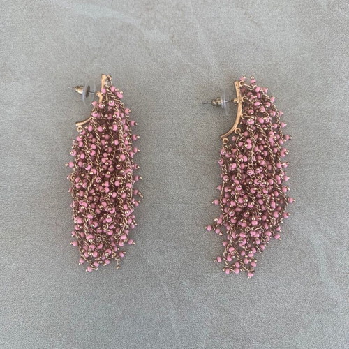 Vince Camuto pink and gold dangle earrings like new