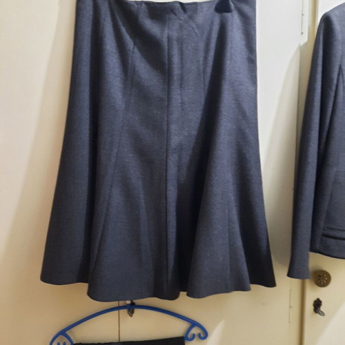 Baziana women's set like new, jacket, skirt and trousers, grey