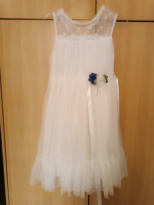 Children's dress white like new for ages 8-10