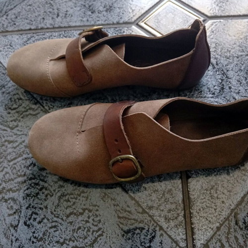 Pedro Garcia leather ballerina shoes like new, size 39, beige brown