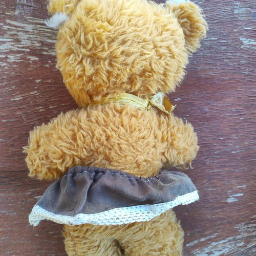 Vintage 80's plush teddy bear used
