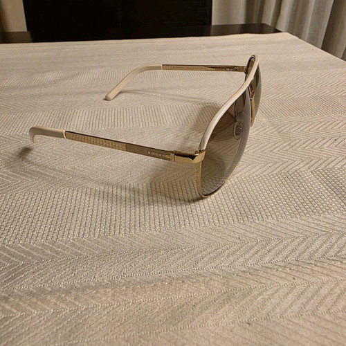 Gucci sunglasses used, white and gold