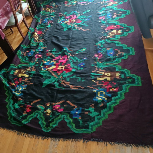 Handmade wool woven loom rug like new 250 x 360