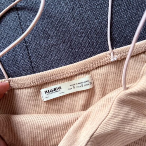 Summer dress Pull & Bear beige brown size Small like new elastic