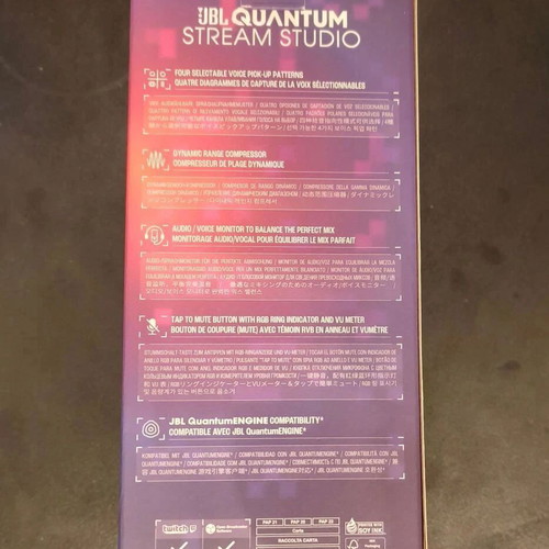 JBL Quantum Stream USB dynamic studio microphone, new