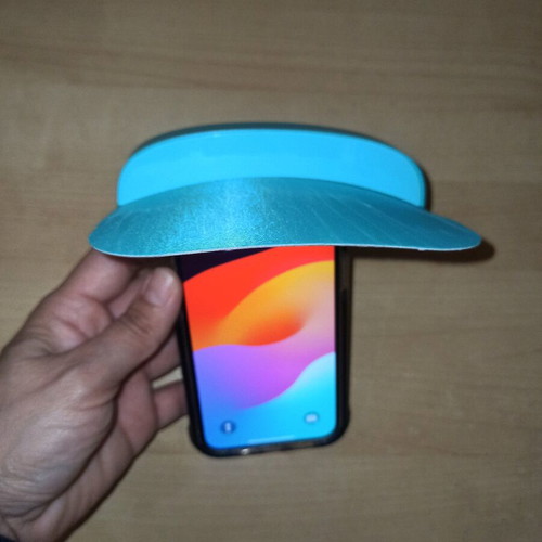 Mobile phone sunshade made of pvc in blue color new