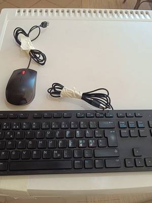 Dell KB216 keyboard and Lenovo USB mouse wired set, Greek/English