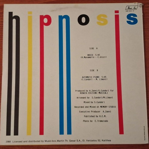 Hypnosis Droid 12" maxi single used, electronic