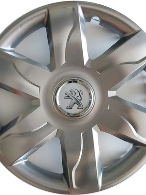 Τάσια τροχών 15'' Peugeot νέα, ασημί, σετ 4 τεμαχίων