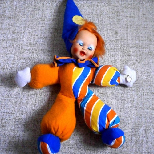 Popoffo Clown doll new with box, El Greco 80s
