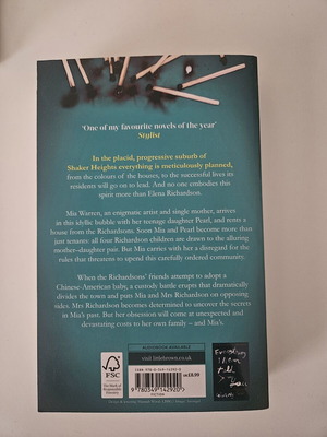 Little Fires Everywhere book like new