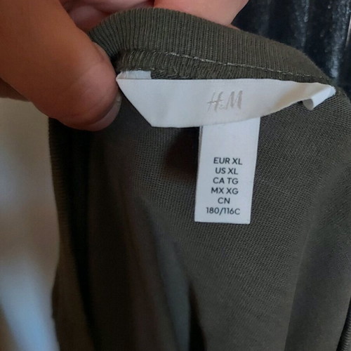 H&M long-sleeve blouse olive color like new, size XL