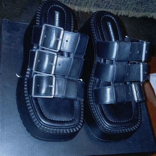 Windsor Smith Charisma platform sandals, black, size 37