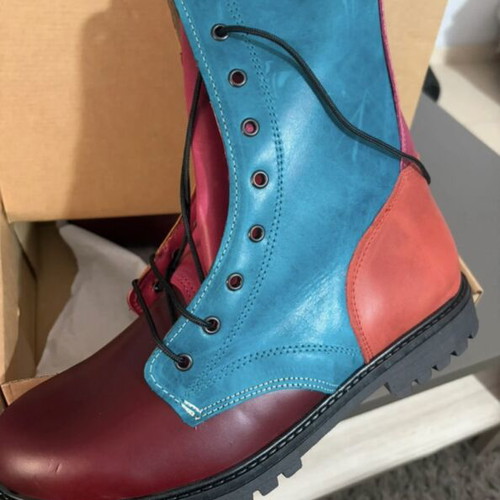 Men's boots 100% genuine leather, like new, size 45, multicolor