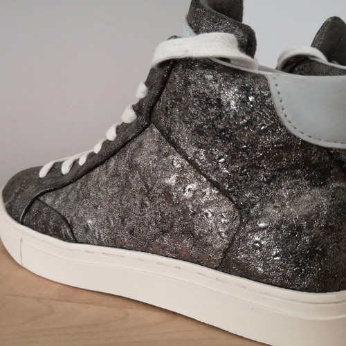 Replay women's silver-white sneakers boots like new, size 38