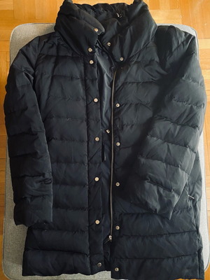 Zara puffer long jacket like new, black, size XL
