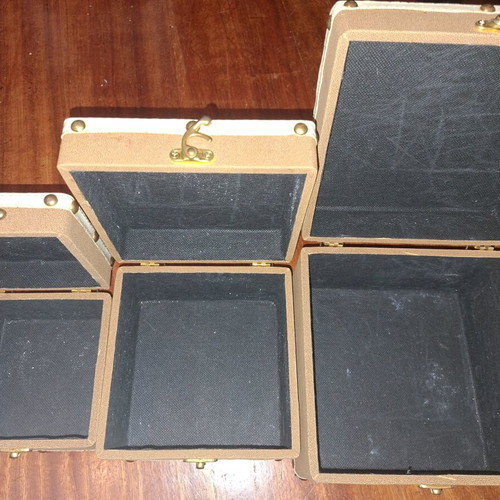 Set of 3 jewelry storage boxes used