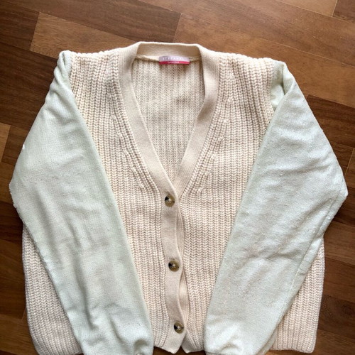 Stefanel collectible cardigan like new with sequin sleeves, size XL