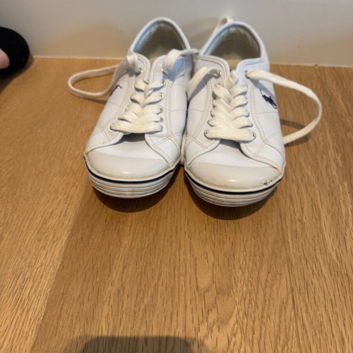 Polo Ralph Lauren Sneakers λευκά δερμάτινα μεταχειρισμένα, κλασικό σχέδιο