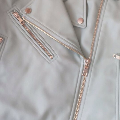 Zara leatherette jacket new with gold details, size L