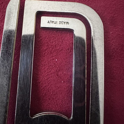 Salvatore Ferragamo Gancini vintage money clip used, silver