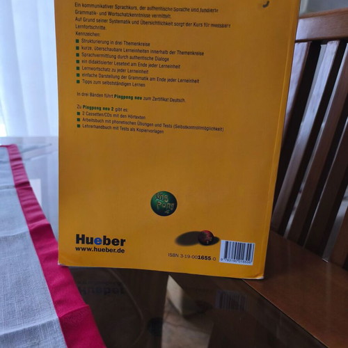 Ping Pong 2 Hueber book used for learning German