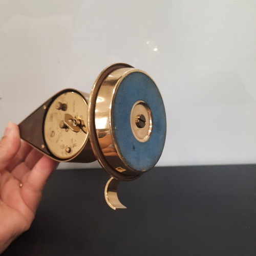 Swiza 8 vintage mechanical table clock alarm used