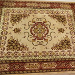 Classic Ispahan Wool Rug 100% Like New Vintage from Athens Carpet Weaving
