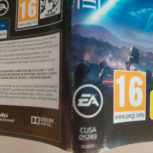 Star Wars Battlefront PS4 used cover only