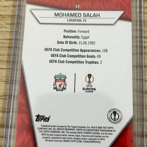 Mohamed Salah Liverpool Topps 2024 card