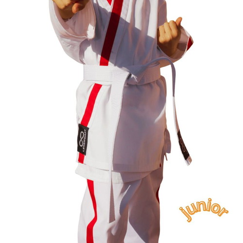 Legendary Karate Suit with White and Red Stripe New