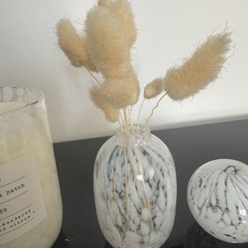 H&M decorative set – scented candle & glass jars