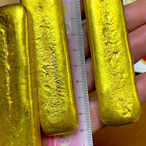 Gold bars new with 24k gold plating 8x2.5cm, 180g