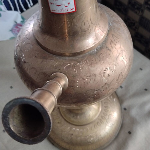 Hookah 1.50 meters tall, used, brass, functional or decorative