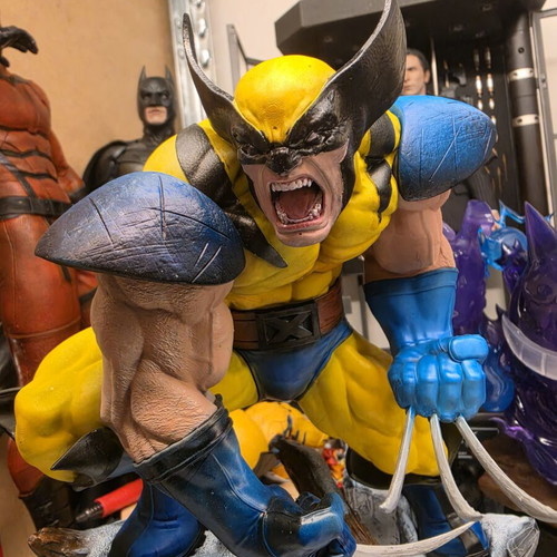 Wolverine X-Men resin figure, airbrushed
