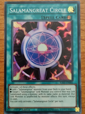 Salamangreat Circle RA03 Near Mint, Super Rare 1st Edition