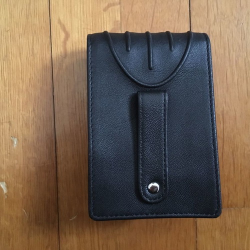 Spirit of St. Louis leather cigarette case and lighter new, black