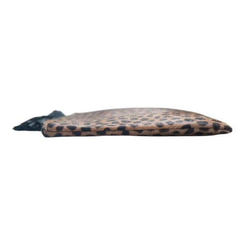 Wings Nora Calf Hair Leopard Print Leather Tassel Clutch Bag used