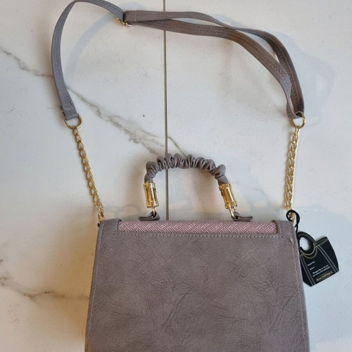 Magnifique pink/grey handbag new with tags