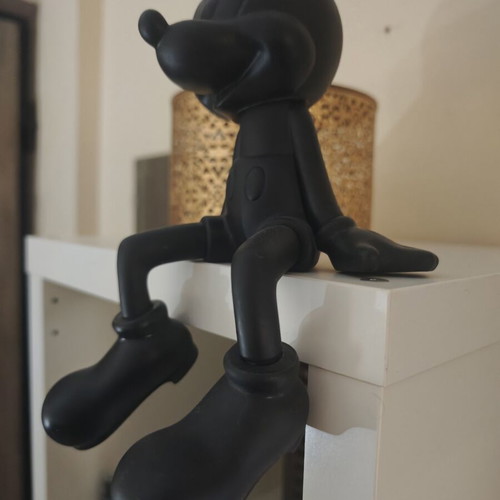 Mickey Mouse black plastic figure, new