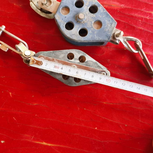 Set of 4 nautical sailing pulleys (blocks)