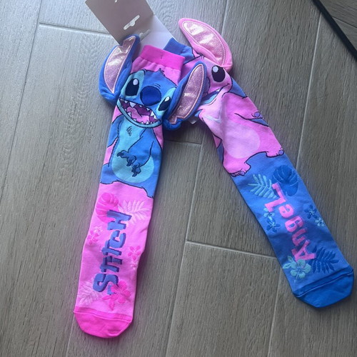 Madmia Stitch socks new, one size fits up to 41, blue and pink