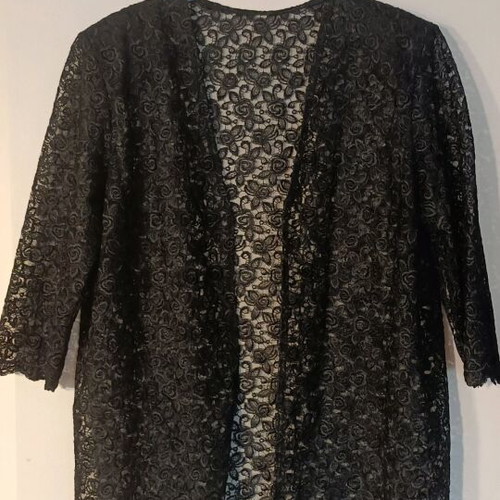 Manto lace cardigan like new, black lace jacket