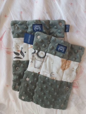 La Millou ABC Farm Velvet Khaki stroller and car seat shoulder pads