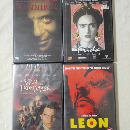 DVD movies like new, pack of 4 with subtitles