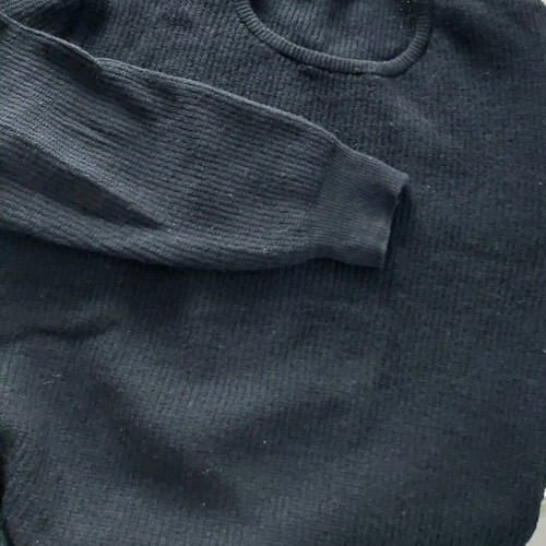 Zara men's 100% wool sweater Large dark blue like new
