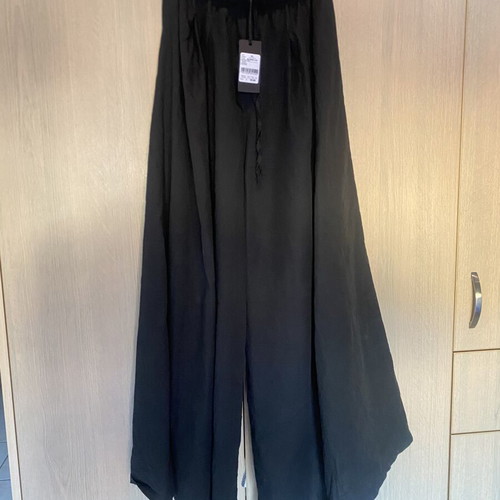 Wide leg pants Toi&Moi, black, cotton, size M/L